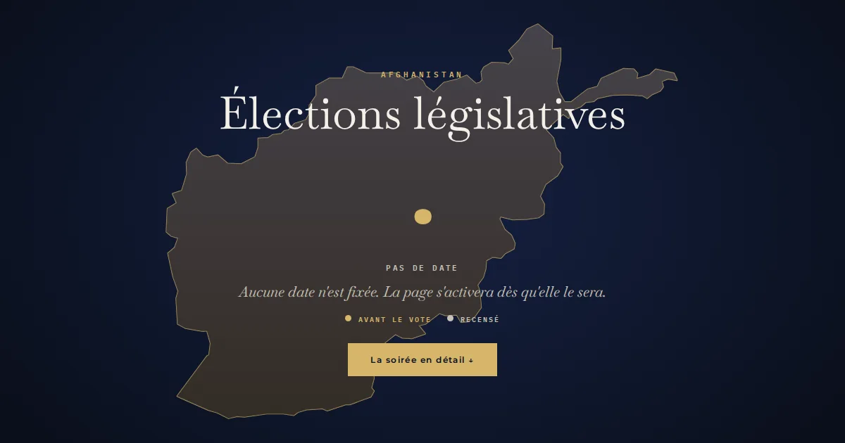 Afghanistan · Élections législatives