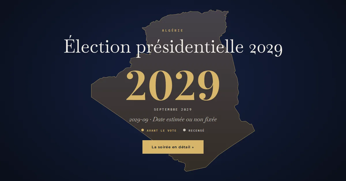 Algérie · Élection présidentielle
