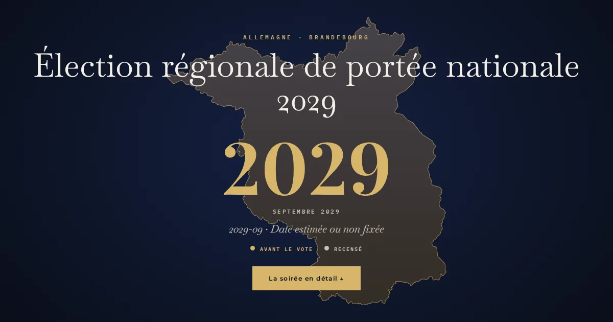 Allemagne · Élection régionale de portée nationale