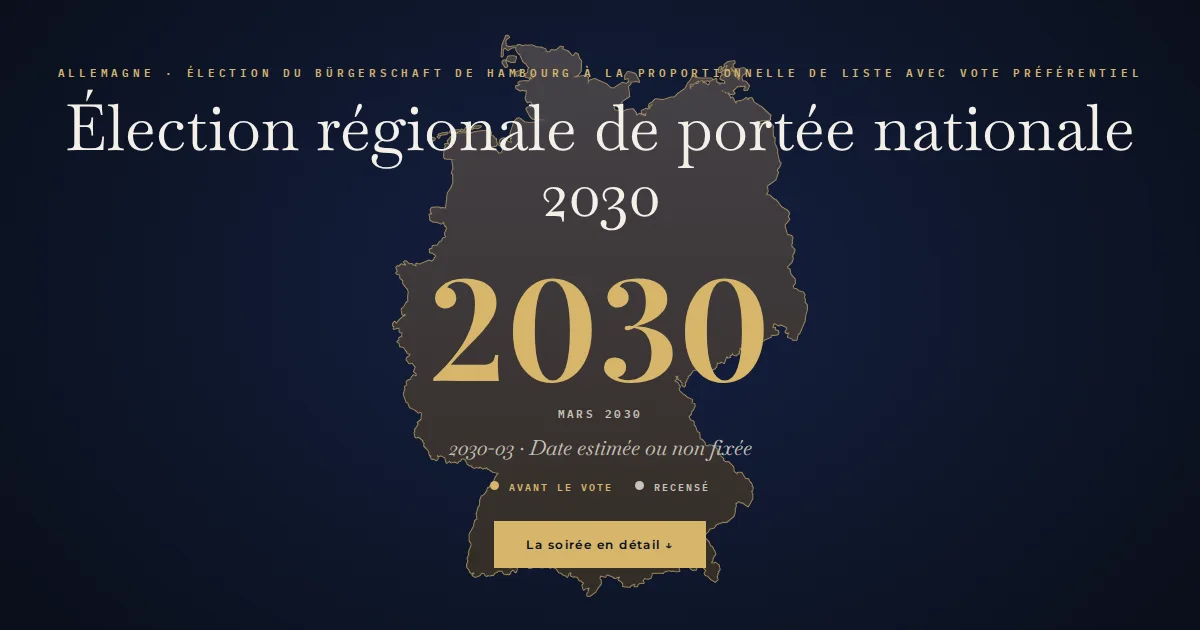 Allemagne · Élection régionale de portée nationale