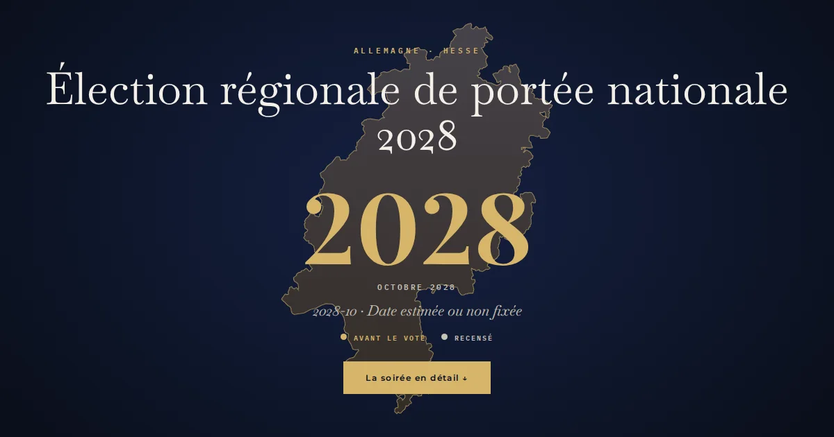 Allemagne · Élection régionale de portée nationale