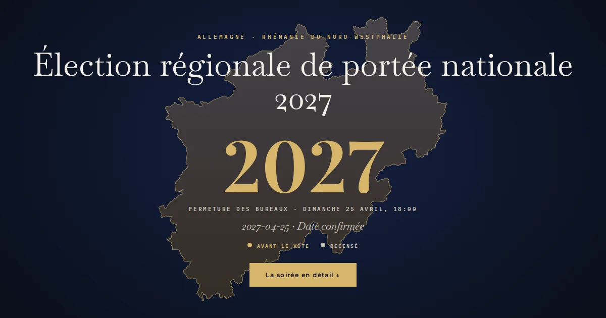 Allemagne · Élection régionale de portée nationale
