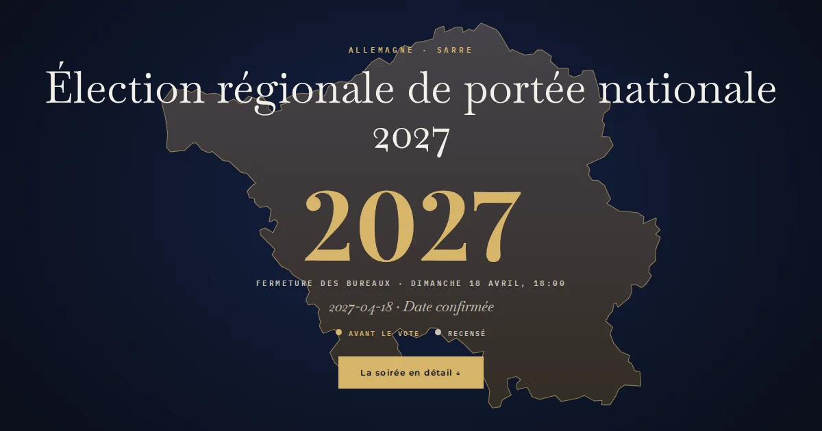 Allemagne · Élection régionale de portée nationale