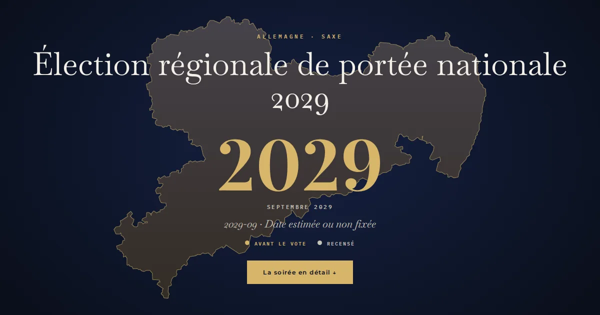 Allemagne · Élection régionale de portée nationale