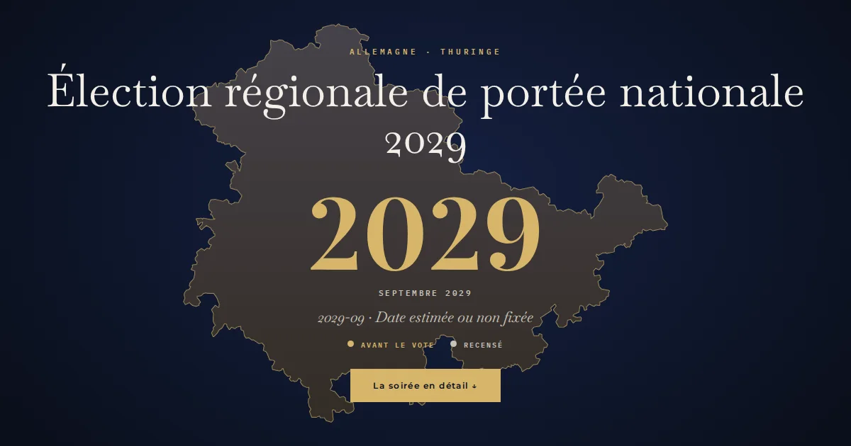 Allemagne · Élection régionale de portée nationale