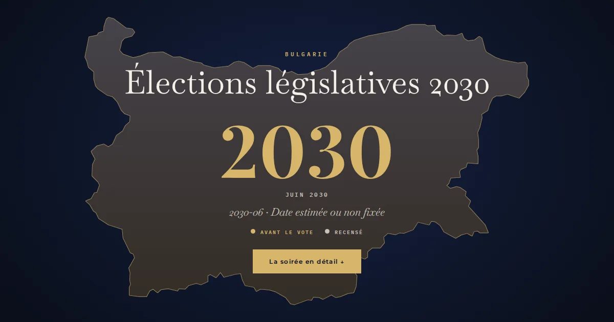 Bulgarie · Élections législatives