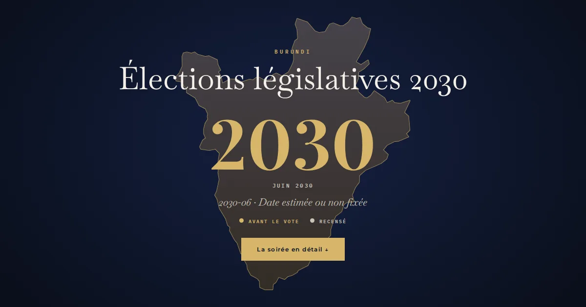 Burundi · Élections législatives