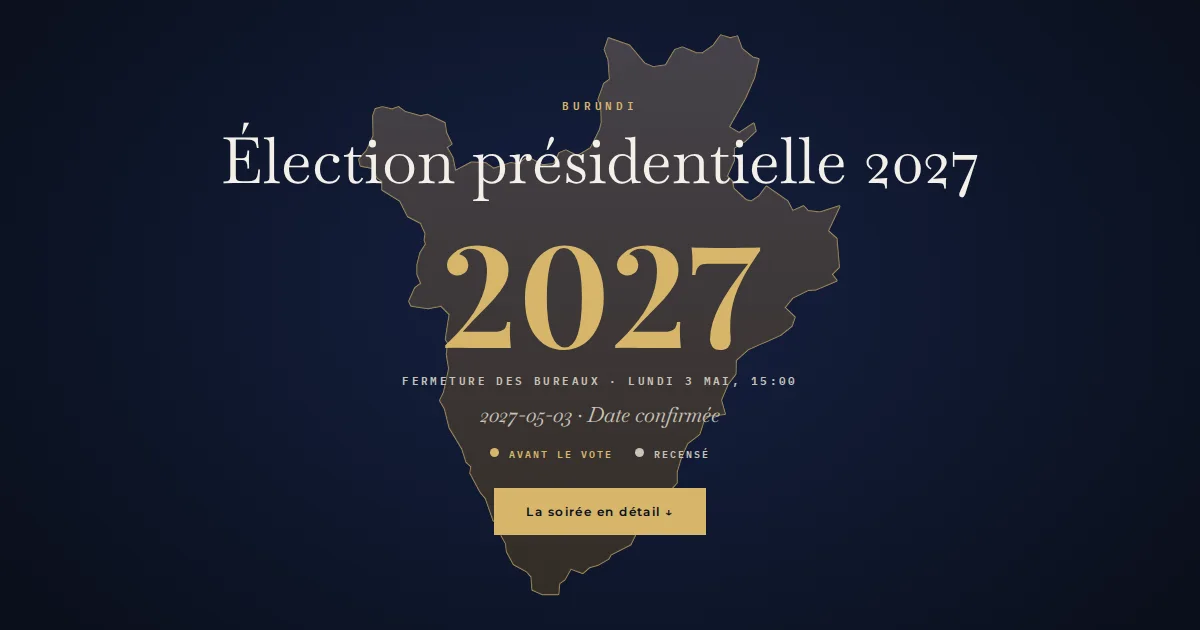 Burundi · Élection présidentielle