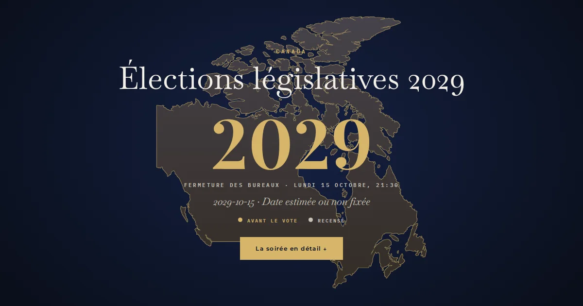 Canada · Élections législatives