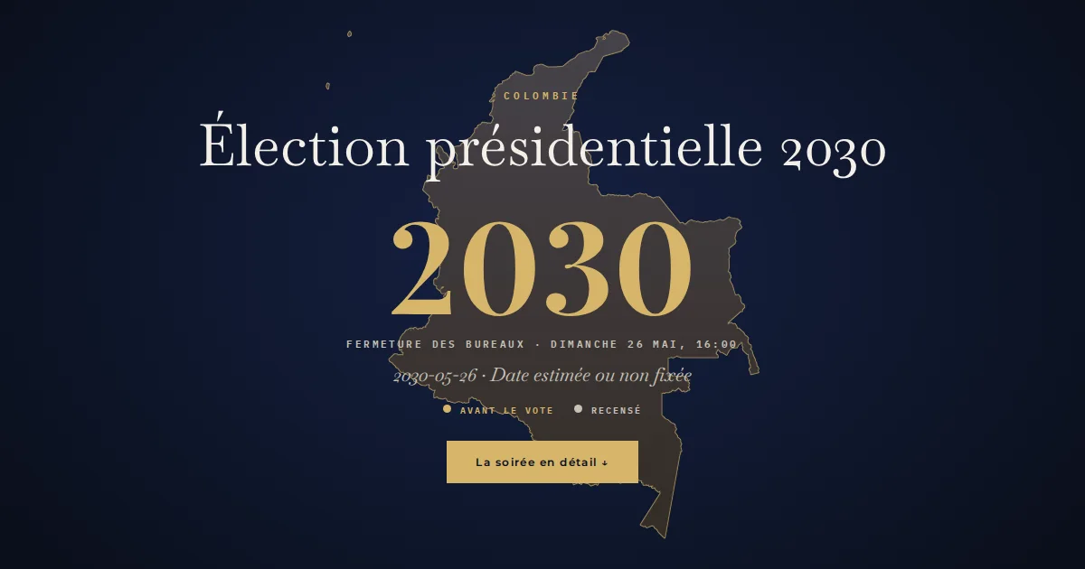 Colombie · Élection présidentielle