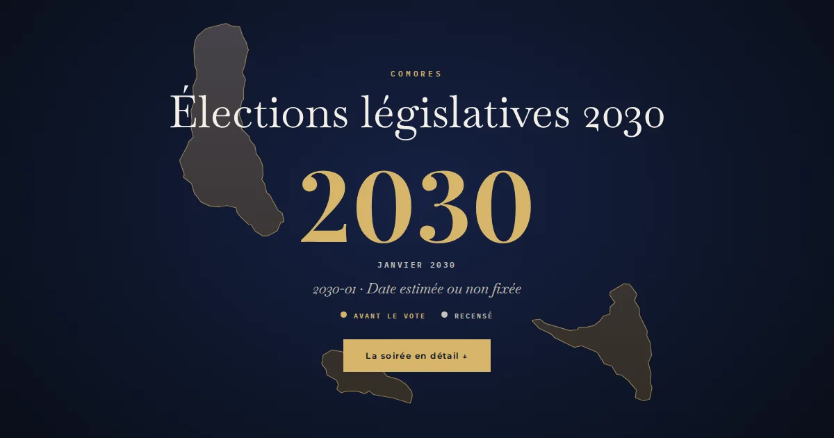 Comores · Élections législatives