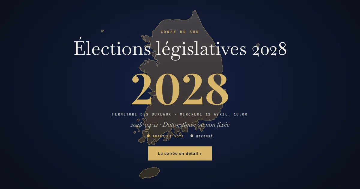 Corée du Sud · Élections législatives