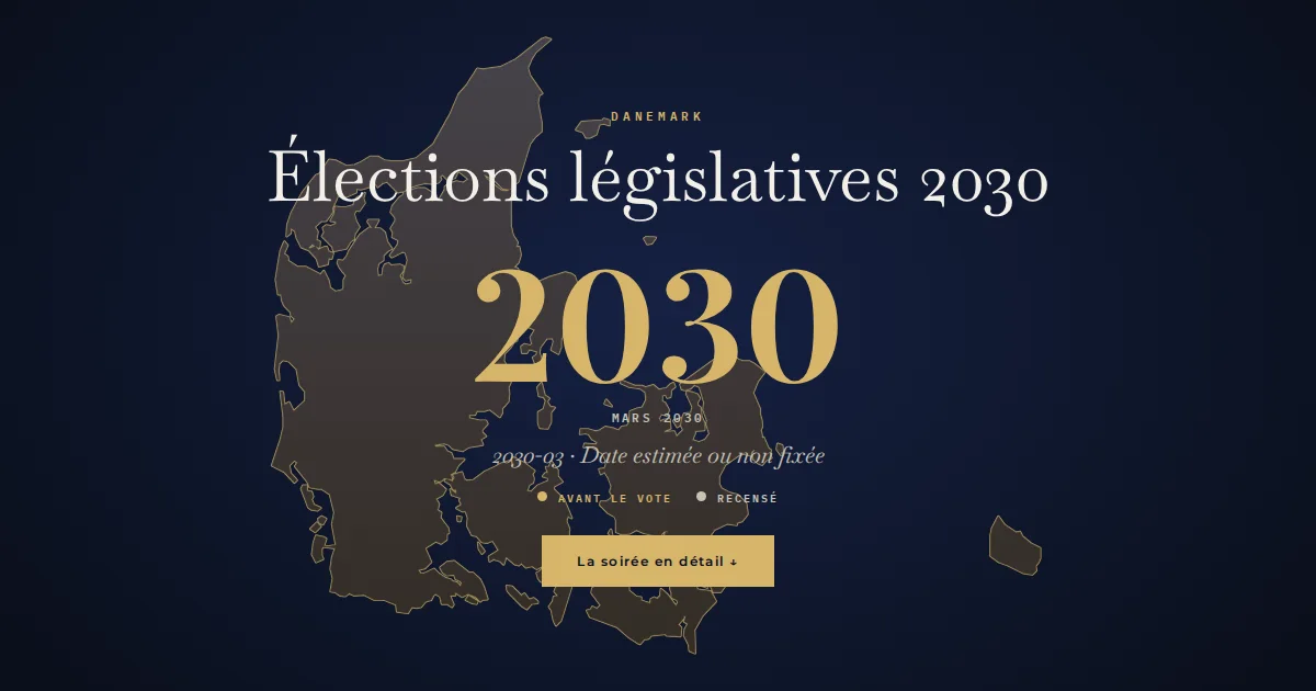 Danemark · Élections législatives