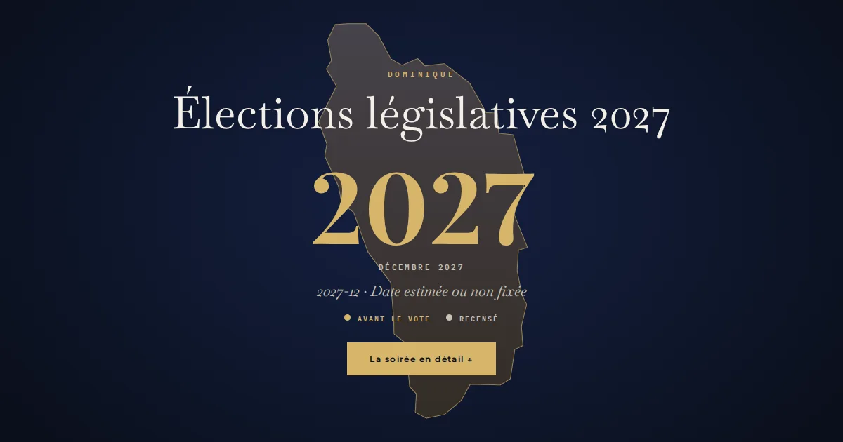 Dominique · Élections législatives
