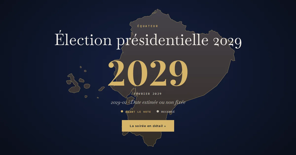 Équateur · Élection présidentielle