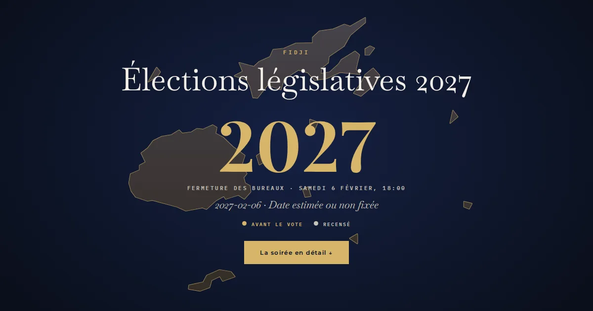 Fidji · Élections législatives