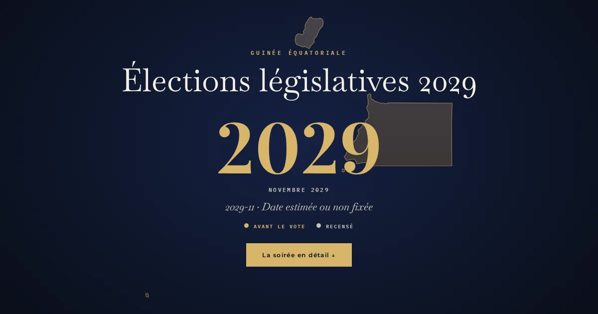 Guinée équatoriale · Élections législatives