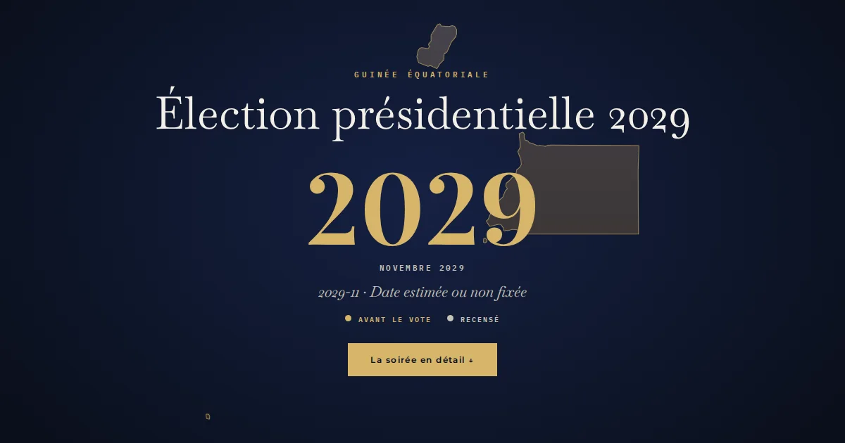 Guinée équatoriale · Élection présidentielle