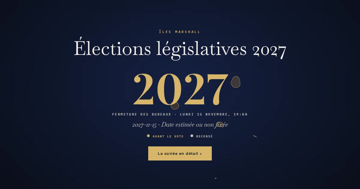 Îles Marshall · Élections législatives