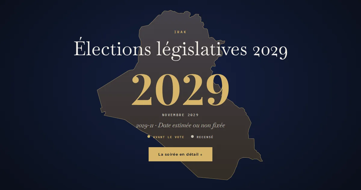 Irak · Élections législatives