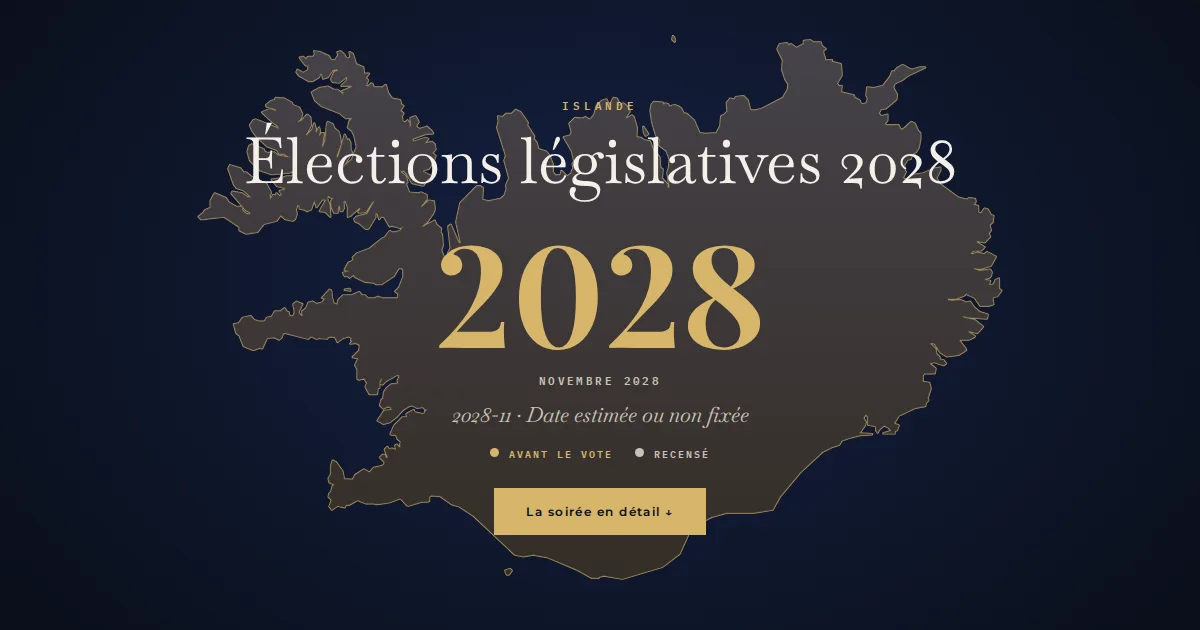 Islande · Élections législatives