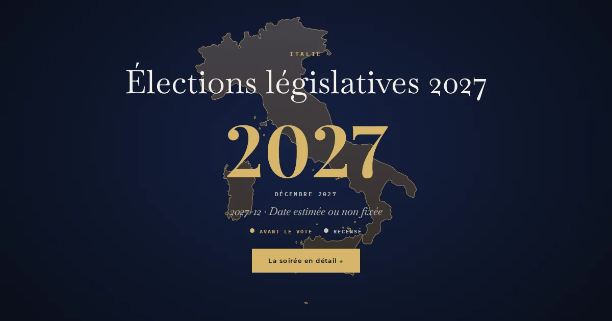 Italie · Élections législatives