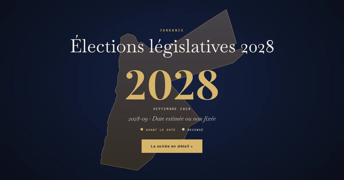 Jordanie · Élections législatives