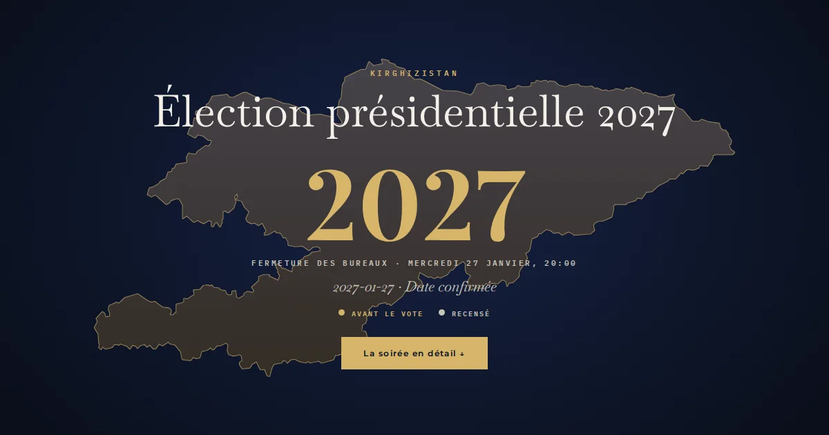 Kirghizistan · Élection présidentielle