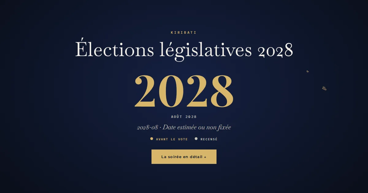 Kiribati · Élections législatives