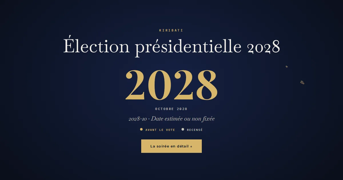 Kiribati · Élection présidentielle