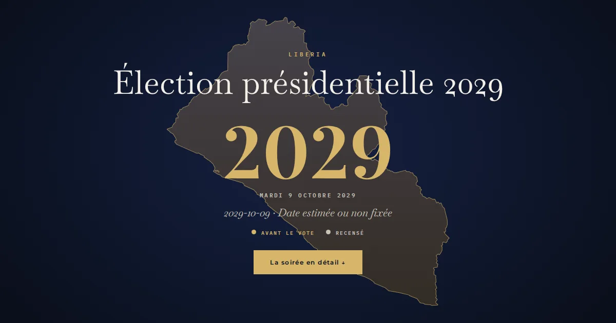Liberia · Élection présidentielle