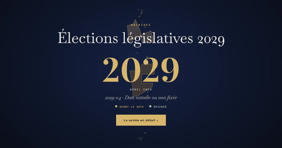 Maldives · Élections législatives