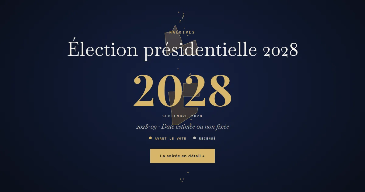 Maldives · Élection présidentielle