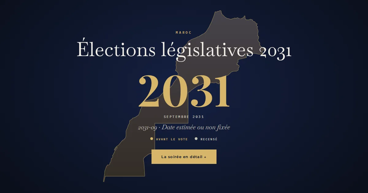 Maroc · Élections législatives