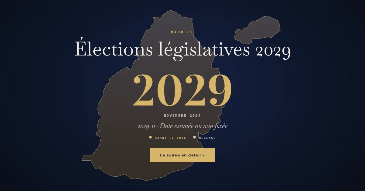Maurice · Élections législatives