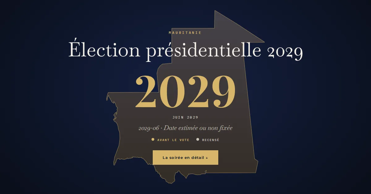 Mauritanie · Élection présidentielle