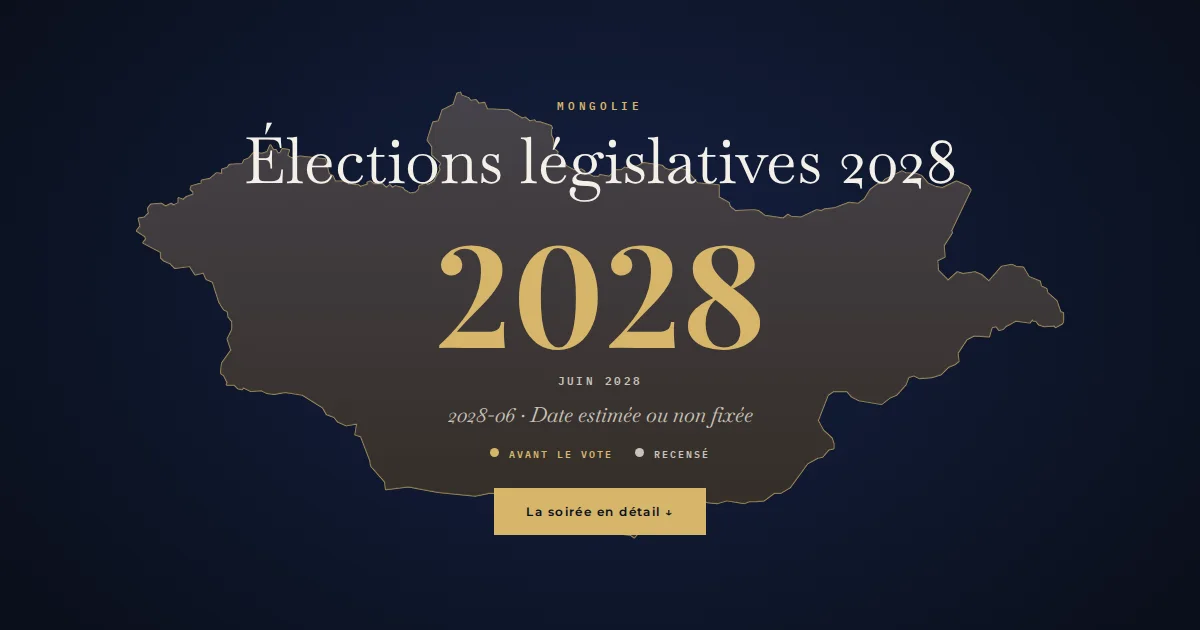Mongolie · Élections législatives