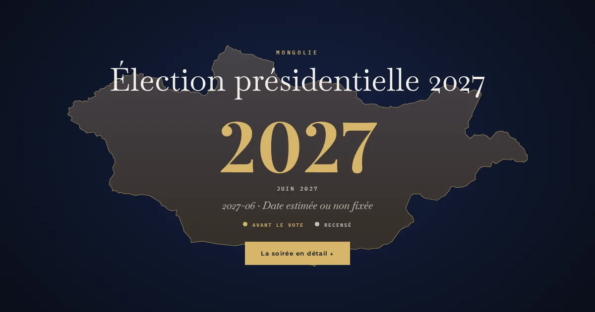 Mongolie · Élection présidentielle