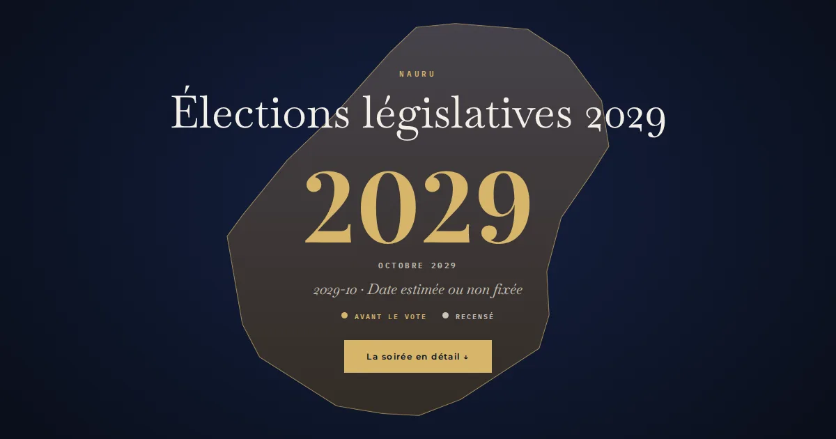Nauru · Élections législatives