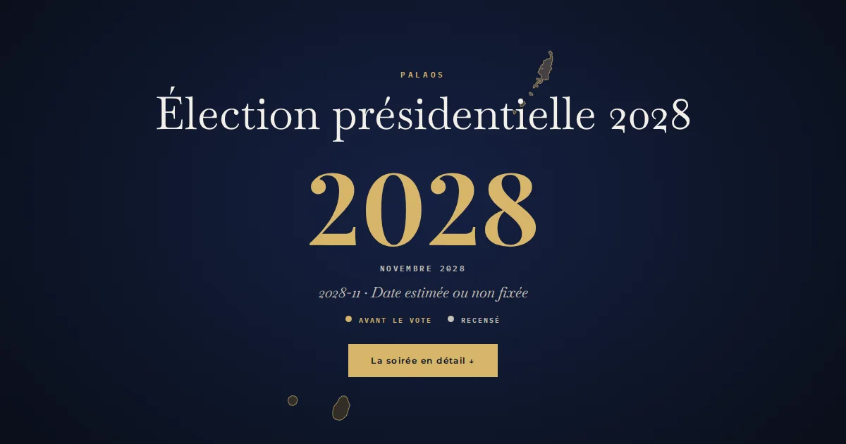 Palaos · Élection présidentielle