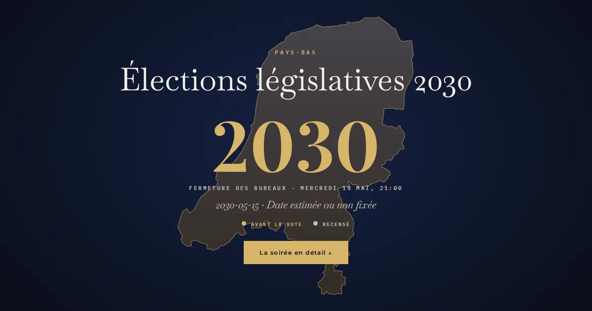 Pays-Bas · Élections législatives