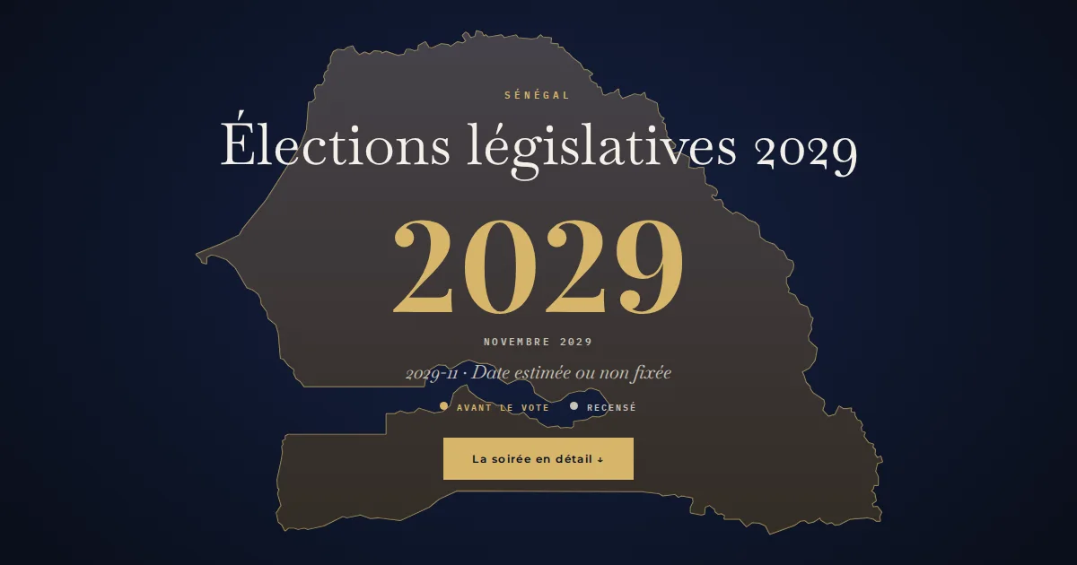 Sénégal · Élections législatives