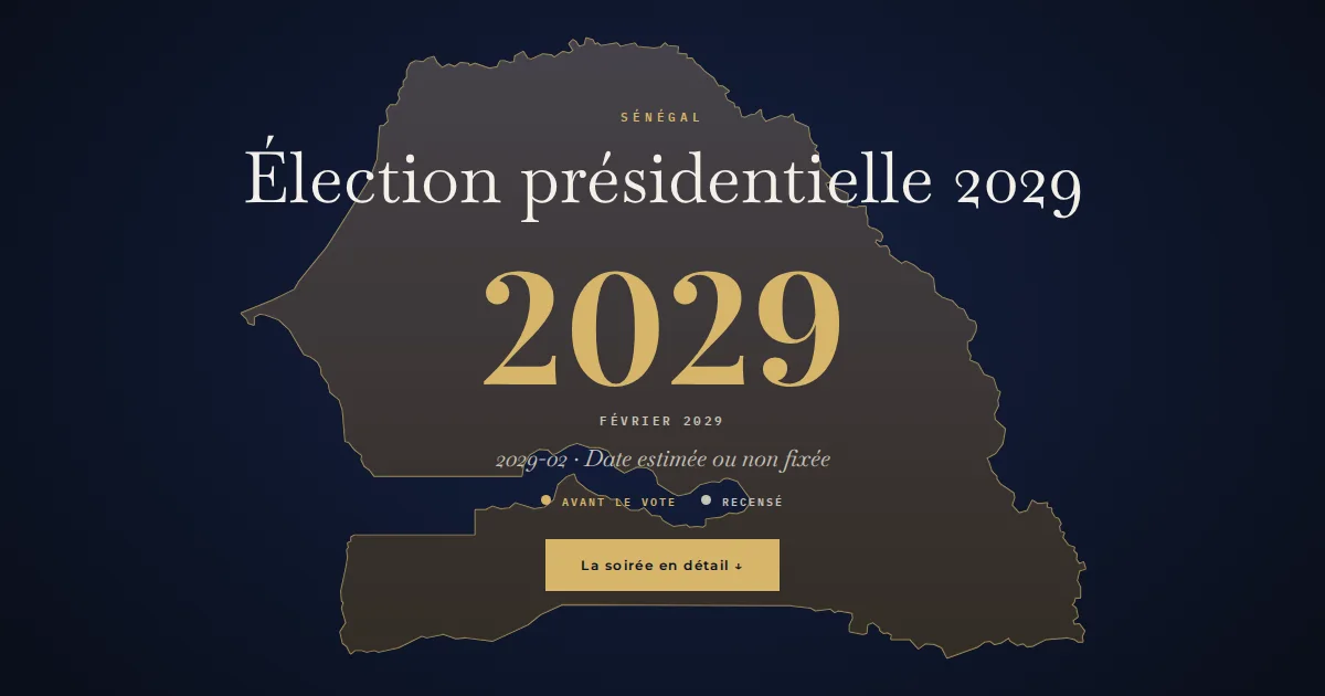 Sénégal · Élection présidentielle