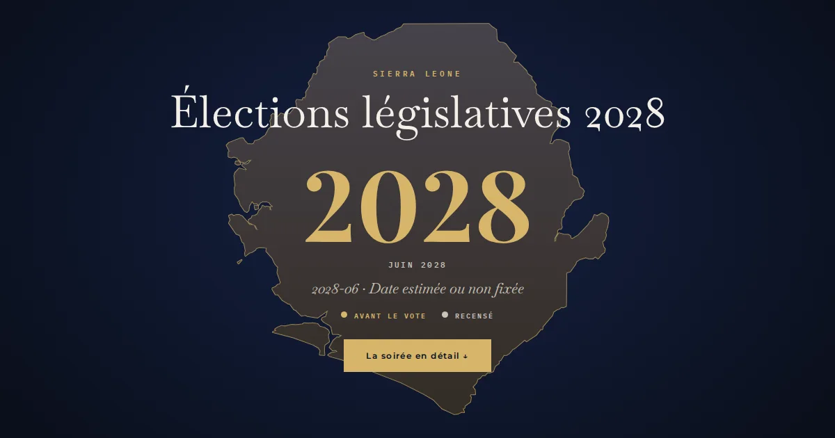 Sierra Leone · Élections législatives