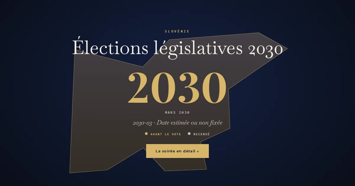 Slovénie · Élections législatives