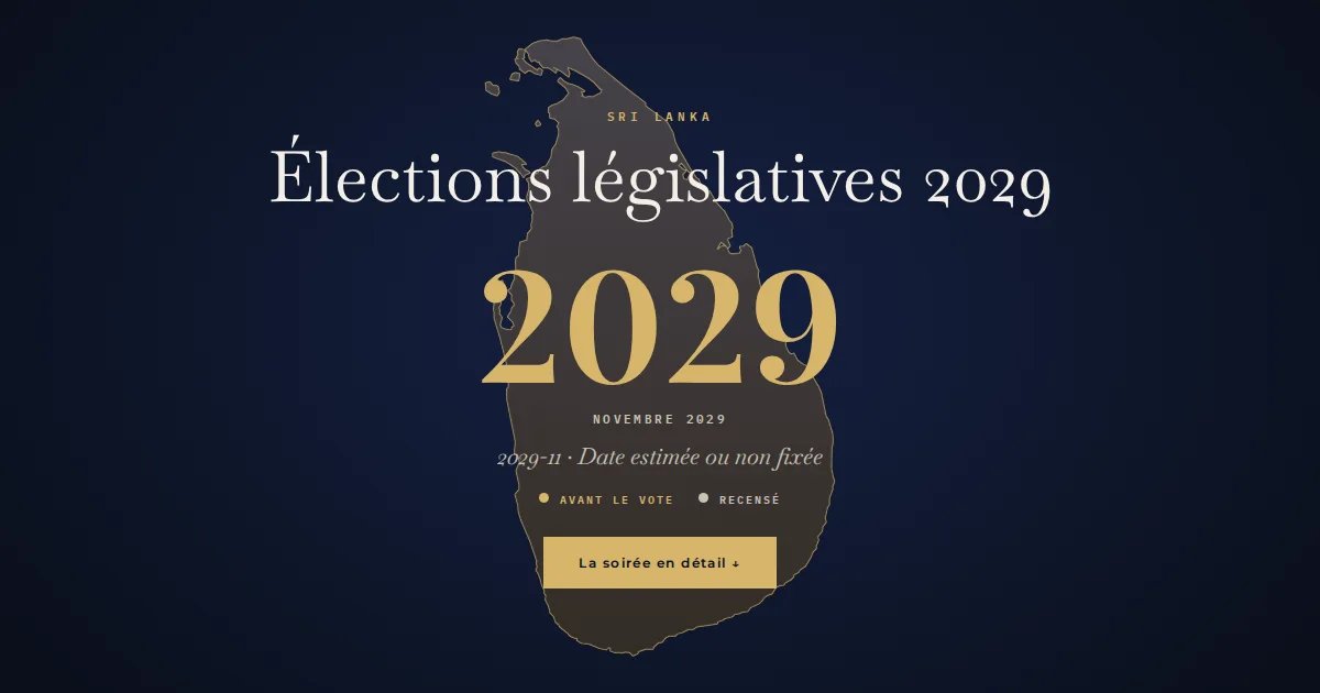Sri Lanka · Élections législatives