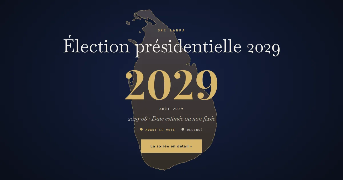 Sri Lanka · Élection présidentielle