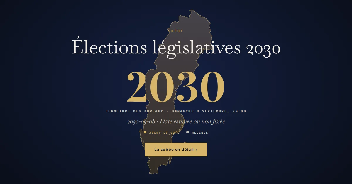 Suède · Élections législatives