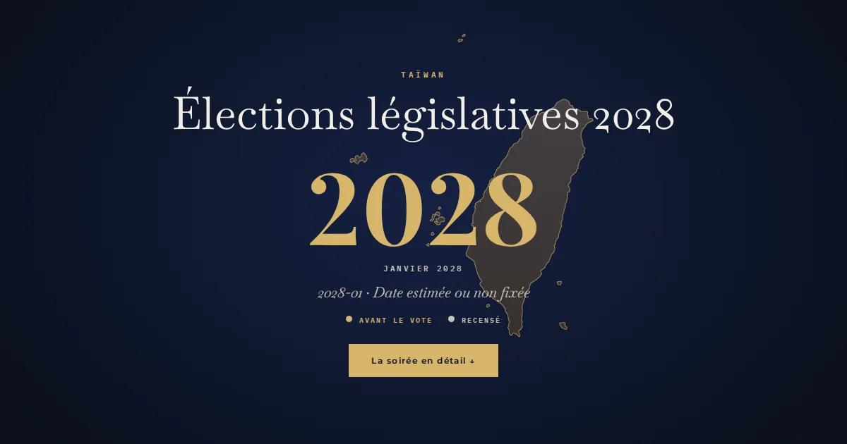 Taïwan · Élections législatives