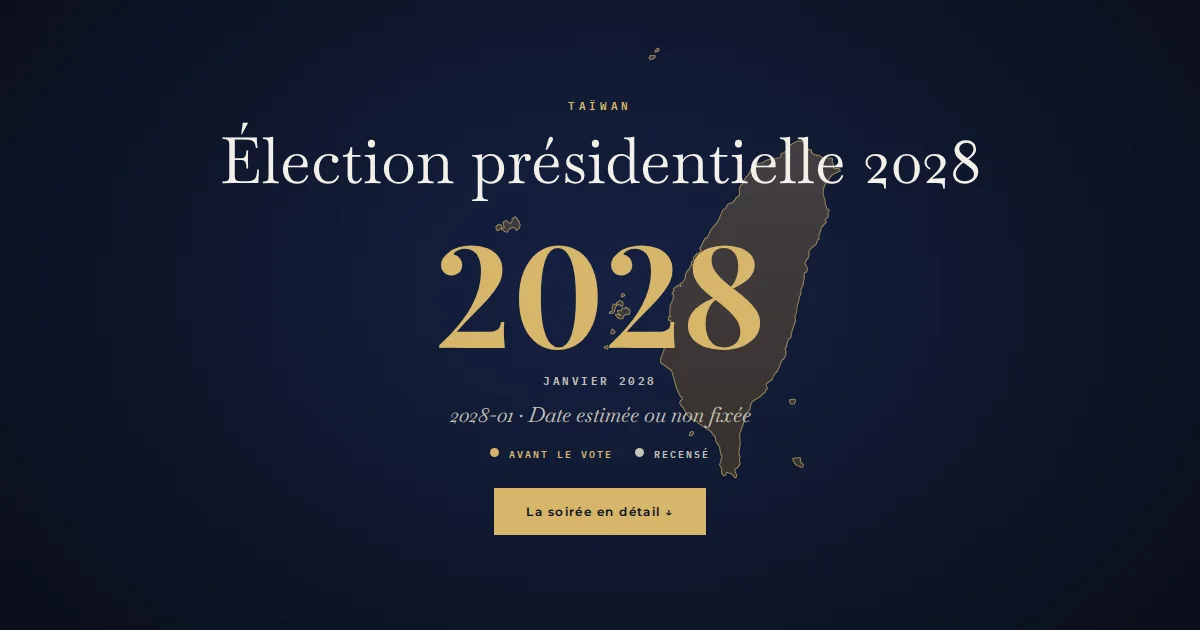 Taïwan · Élection présidentielle